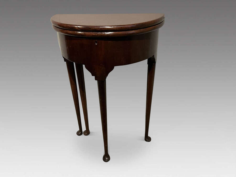 Antique Demi lune tea table