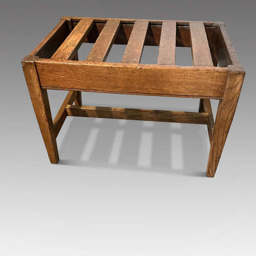 Oak luggage rack