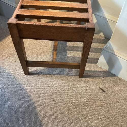 Oak luggage rack